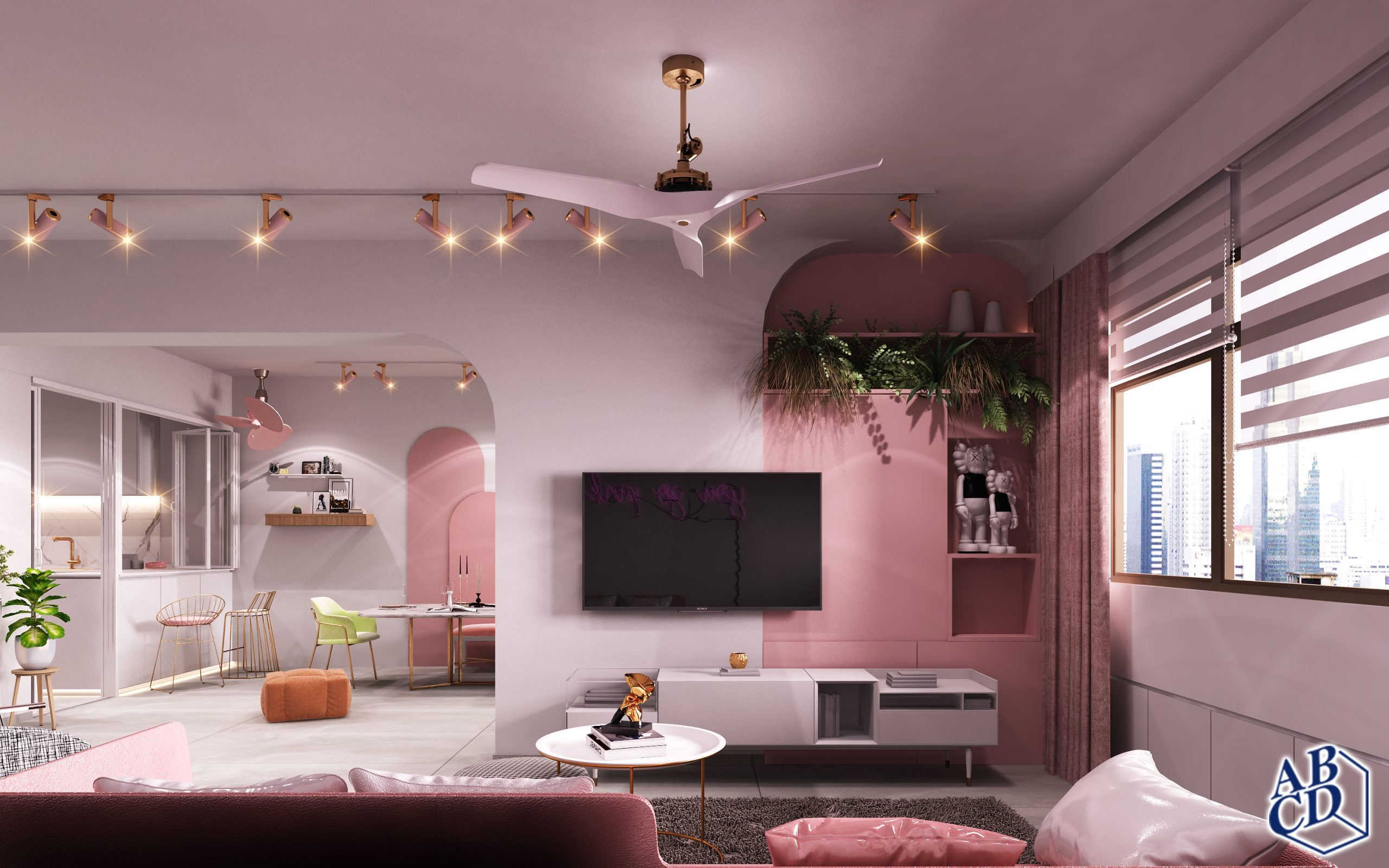 renovation idea pink living room