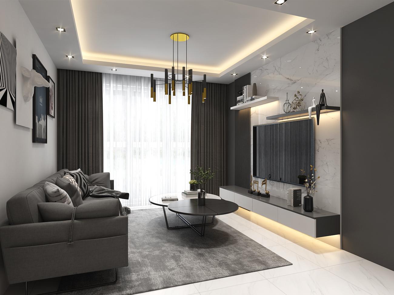 renovation idea modern contemporary black and white living room