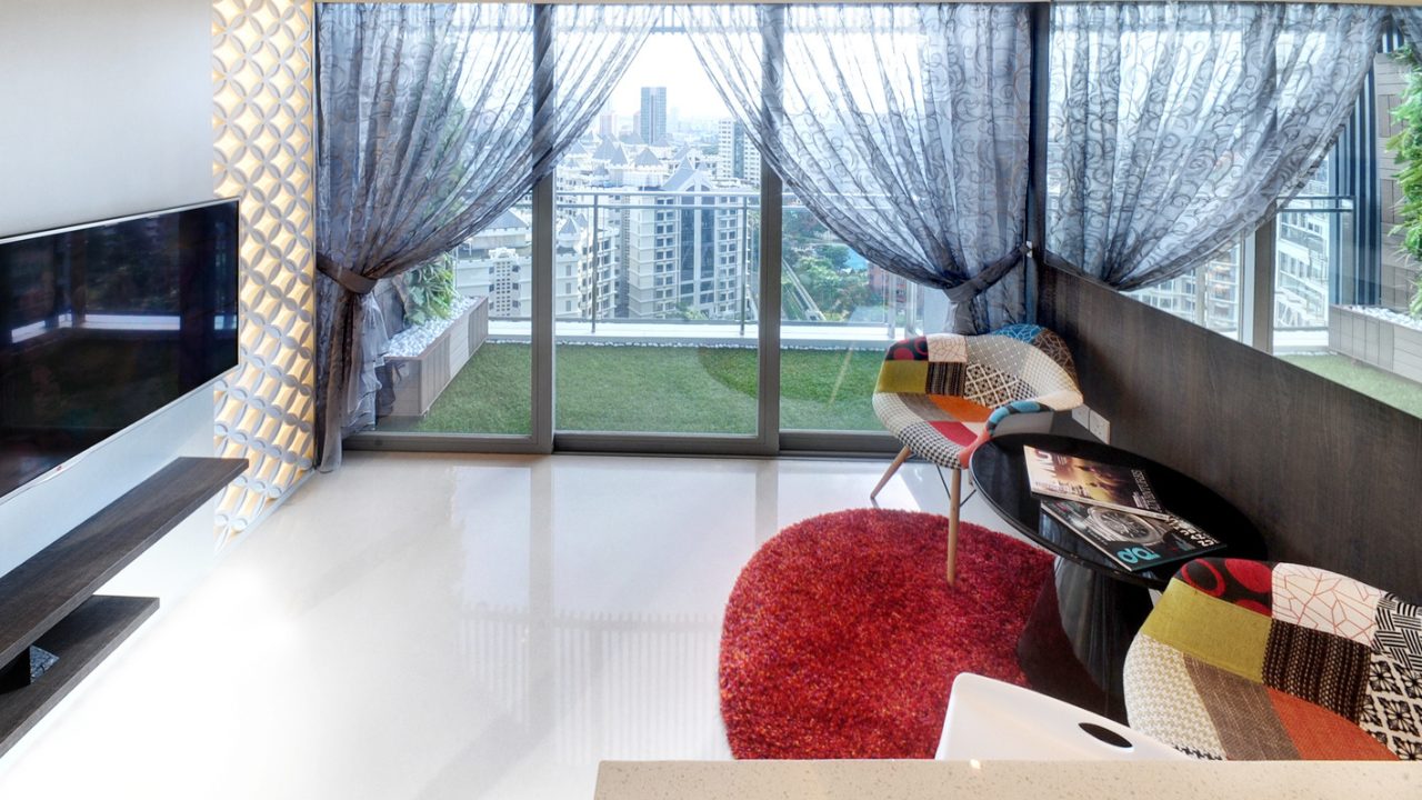 redbrick homes living room modern contemporary porch balcony condo
