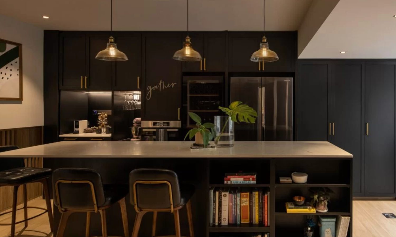 kitchen renovation interior design firm, interior design singapore, interior layout, dark kitchen, black kitchen, industrial, moody
