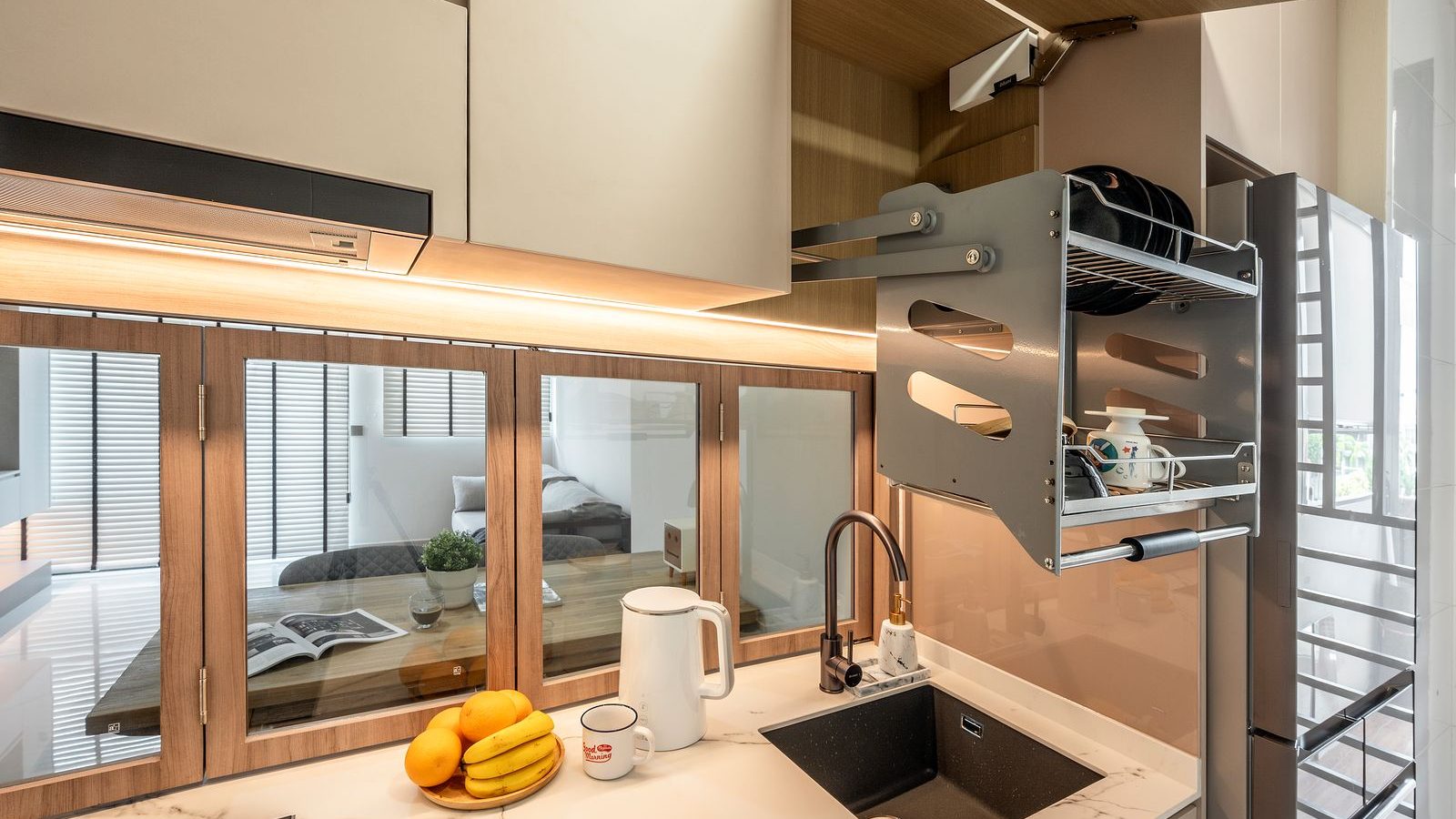Kitchen Design Ideas Singapore 2024 Trends Modern Dark Open Wood Lighting